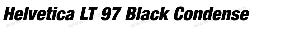 Helvetica LT 97 Black Condensed字体转换